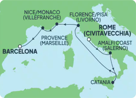 2026 지중해 7박8일 크루즈 1인 120만원대 예약방법 (~04.26 예약, 5~10월 출발)