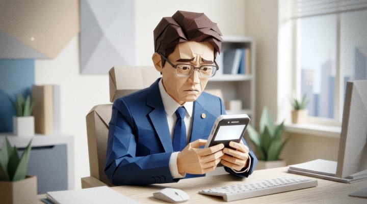 수많은 메신저 알림 때문에 인간관계의 피로감을 느끼는 현대인의 모습