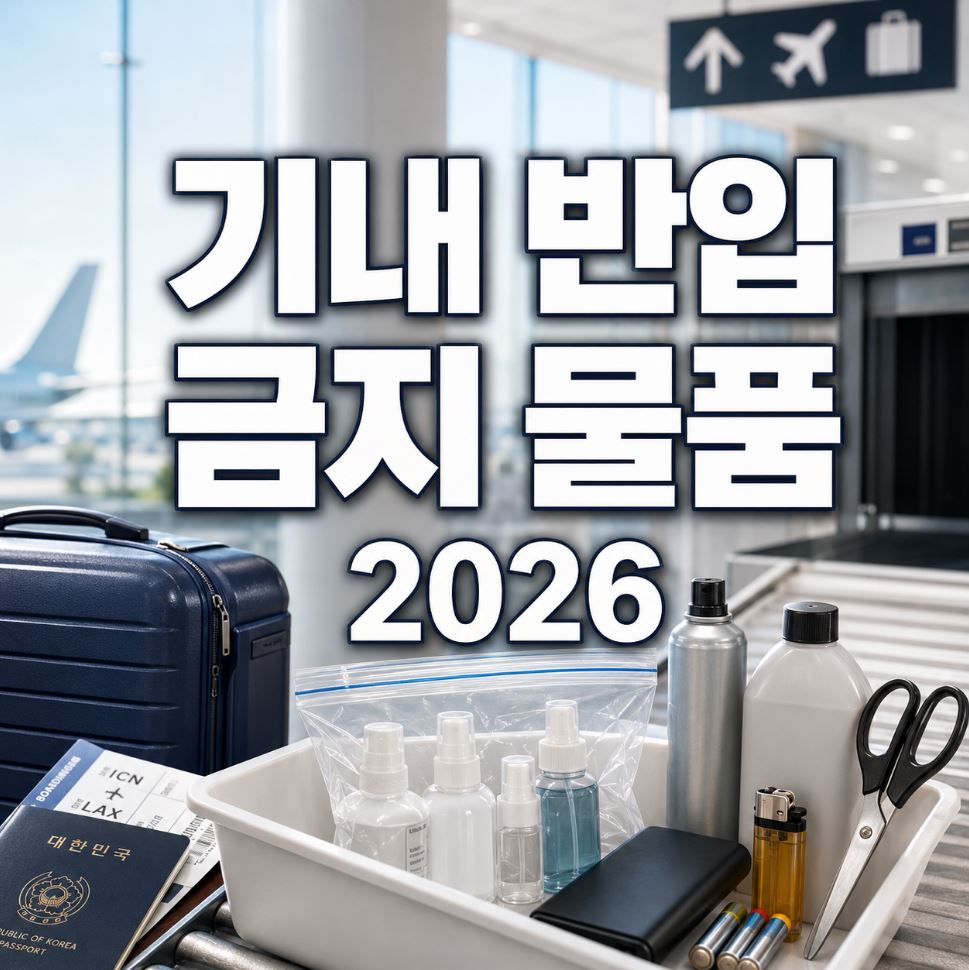 기내 반입 금지 물품 이것만 알면 됩니다 2026