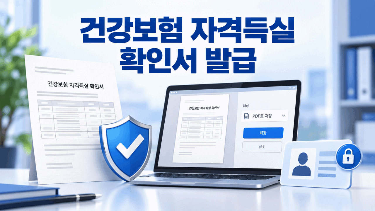 건강보험 자격득실확인서 발급 방법 ❘ 온라인&middot;PDF&middot;팩스 제출 확인