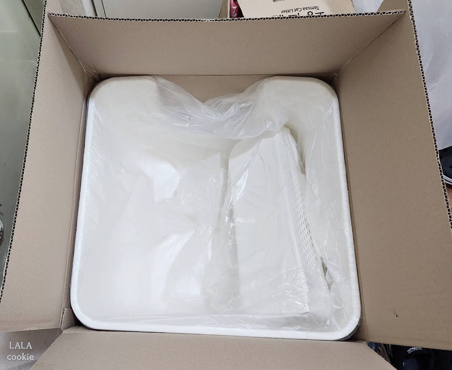 고양이-화장실-특대형-추천-무이-화장실-박스-뜯은-모습