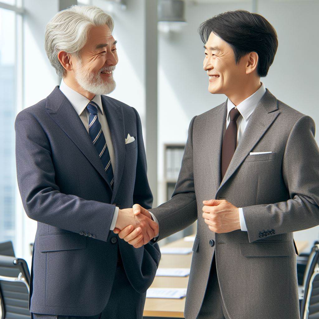 악수하는 두 사람