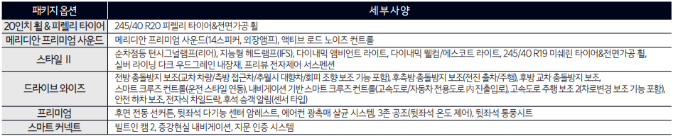 3.5 가솔린 옵션