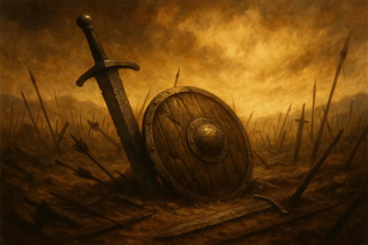 전장에 남겨진 검과 방패