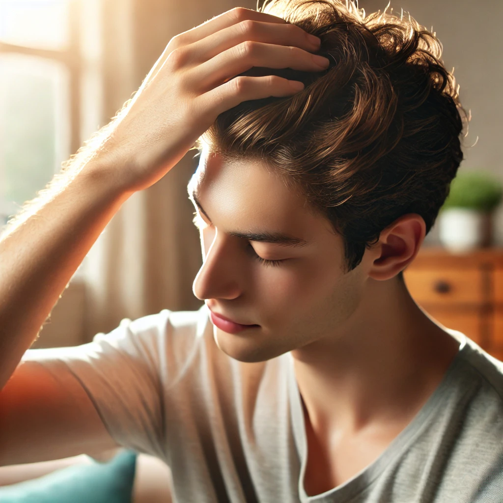 두피 마사지와 자연지유 이미지