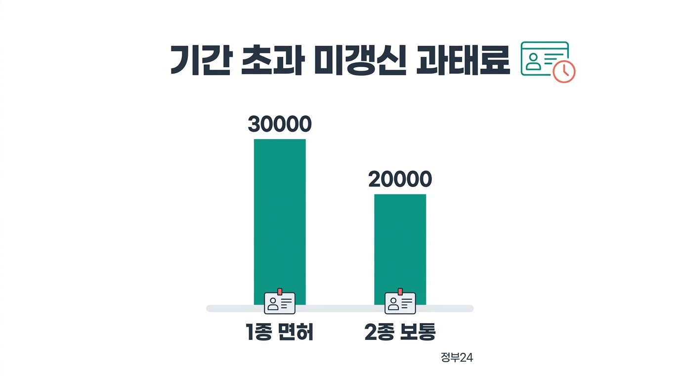 운전면허 갱신 기간 초과 미갱신 과태료