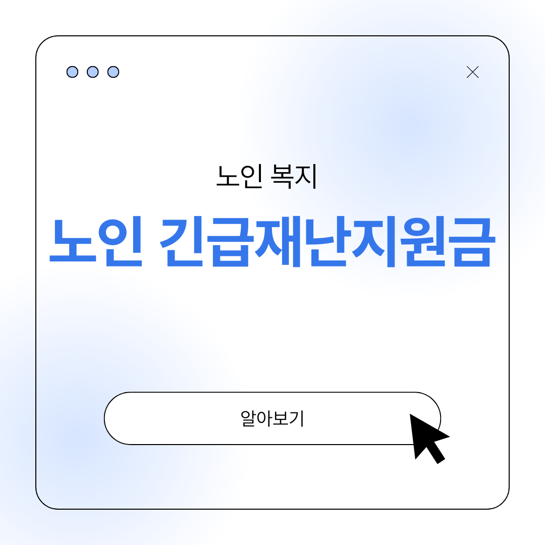 노인 긴급재난지원금