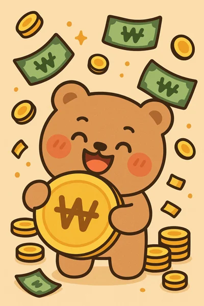 부가세 환급금 받는 장면 캐릭터