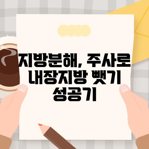 지방분해, 주사로 내장지방 뺏기 성공기