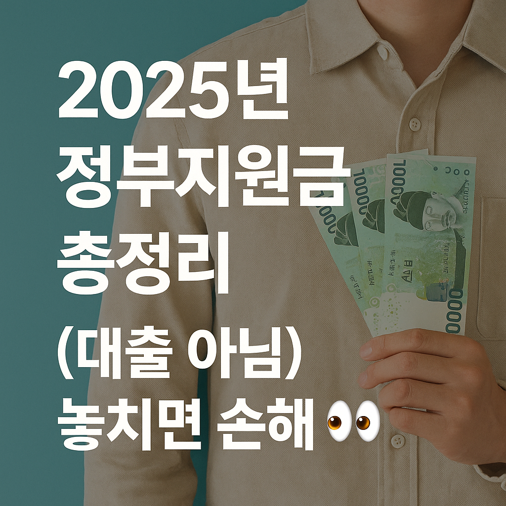 2025년 정부지원금 총정리! (대출 아님) 놓치면 손해👀