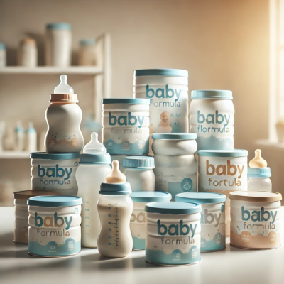 아기분유-여러개가-테이블-위에-있는-모습