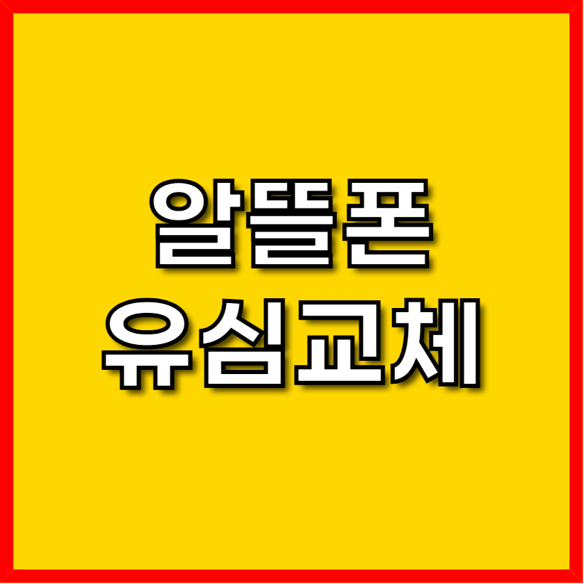 알뜰폰 유심교체