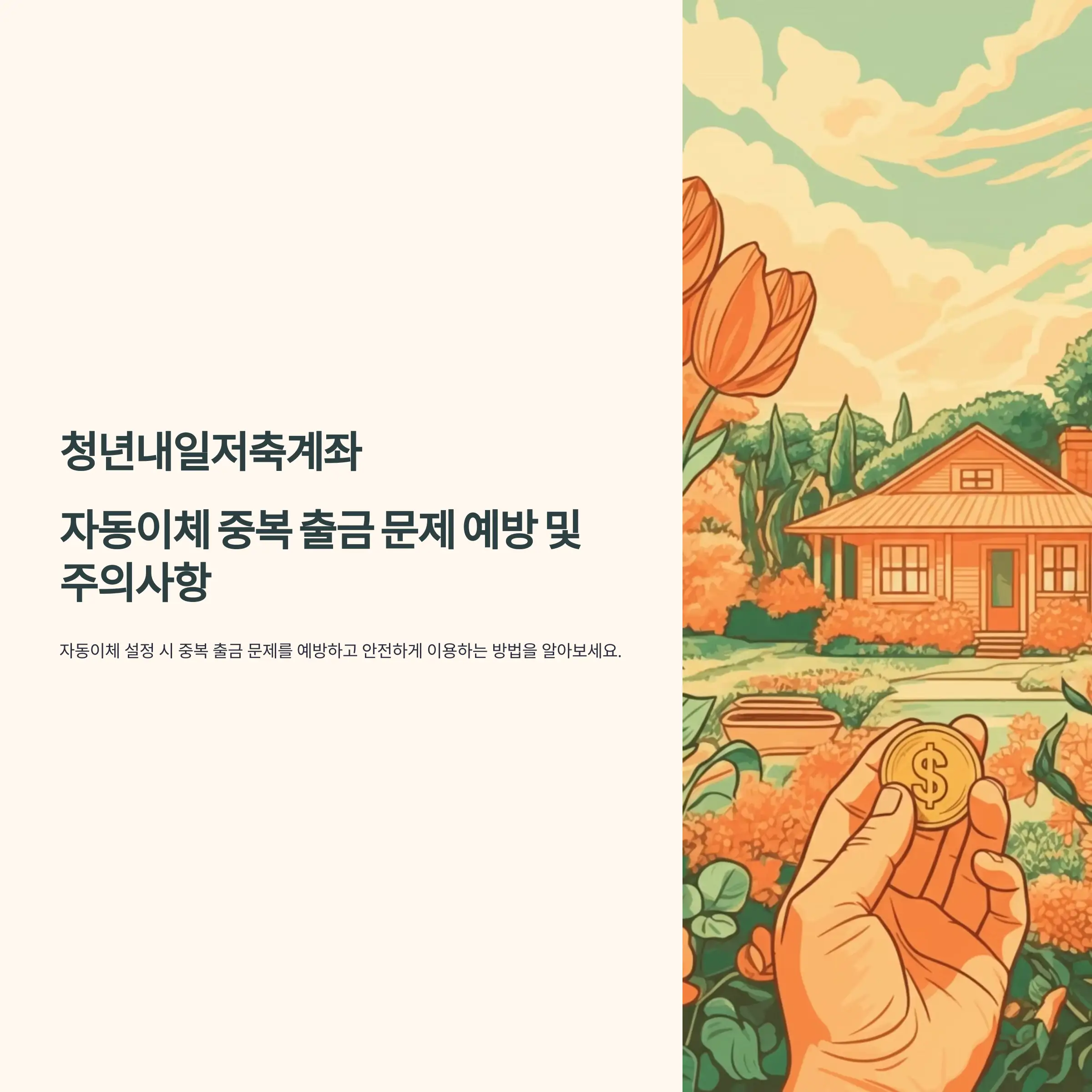 청년내일저축계좌 자동이체 중복 출금 문제 예방 및 주의사항