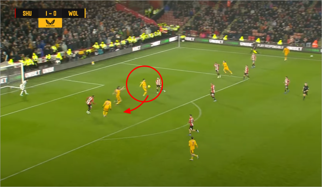 황희찬 어시스트 장면