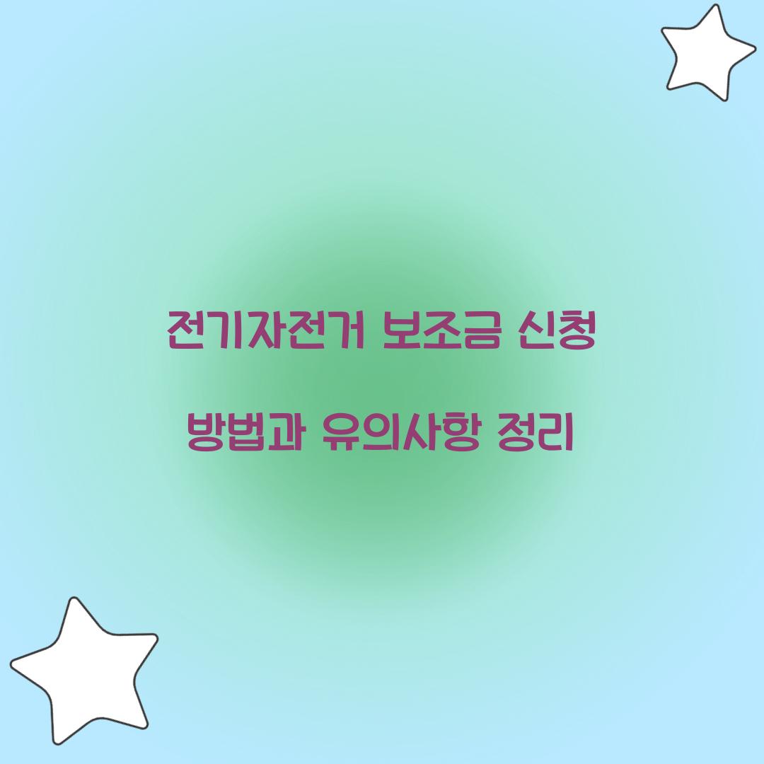 전기자전거 보조금