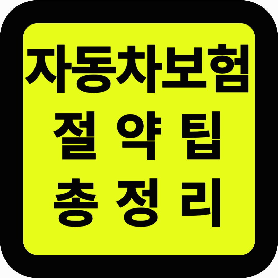 자동차보험 절약팁 총정리