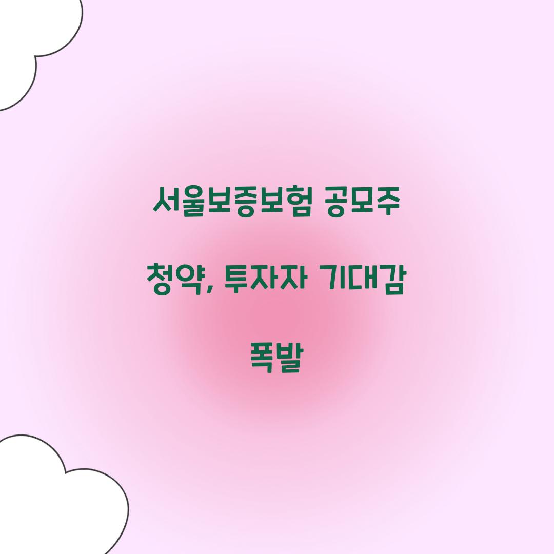 서울보증보험 공모주