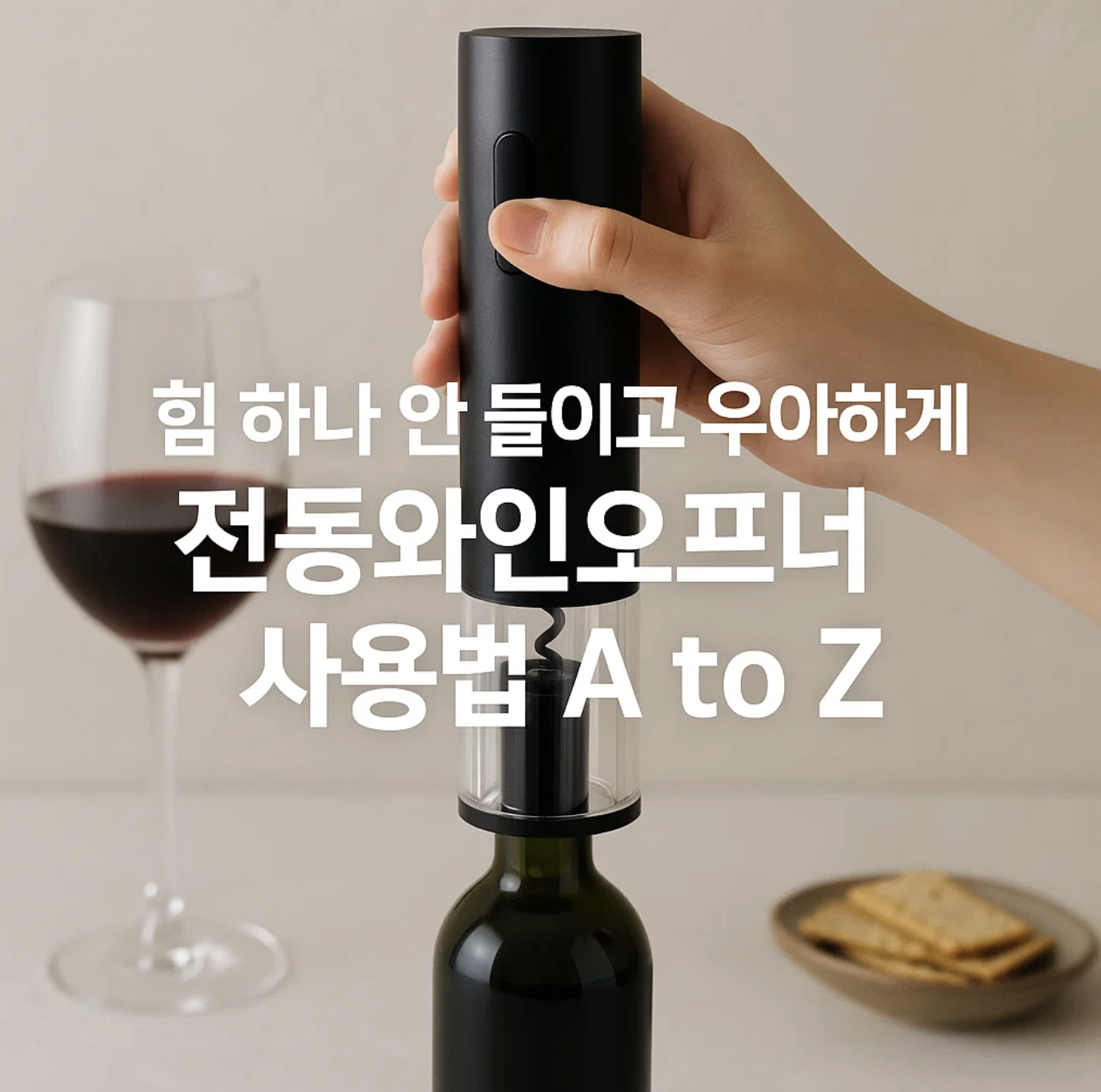 힘 하나 안 들이고 우아하게, 전동와인오프너 사용법 A to Z