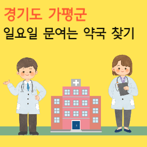 경기도 가평군&nbsp;일요일 문여는 약국 찾기