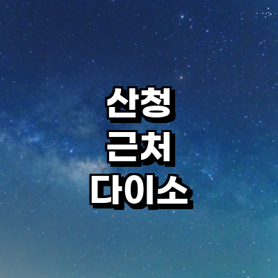 산청군 종합생활용품 다이소