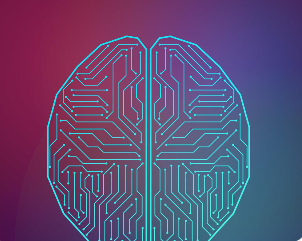 창의적 사고와 뇌 네트워크 개념 이미지