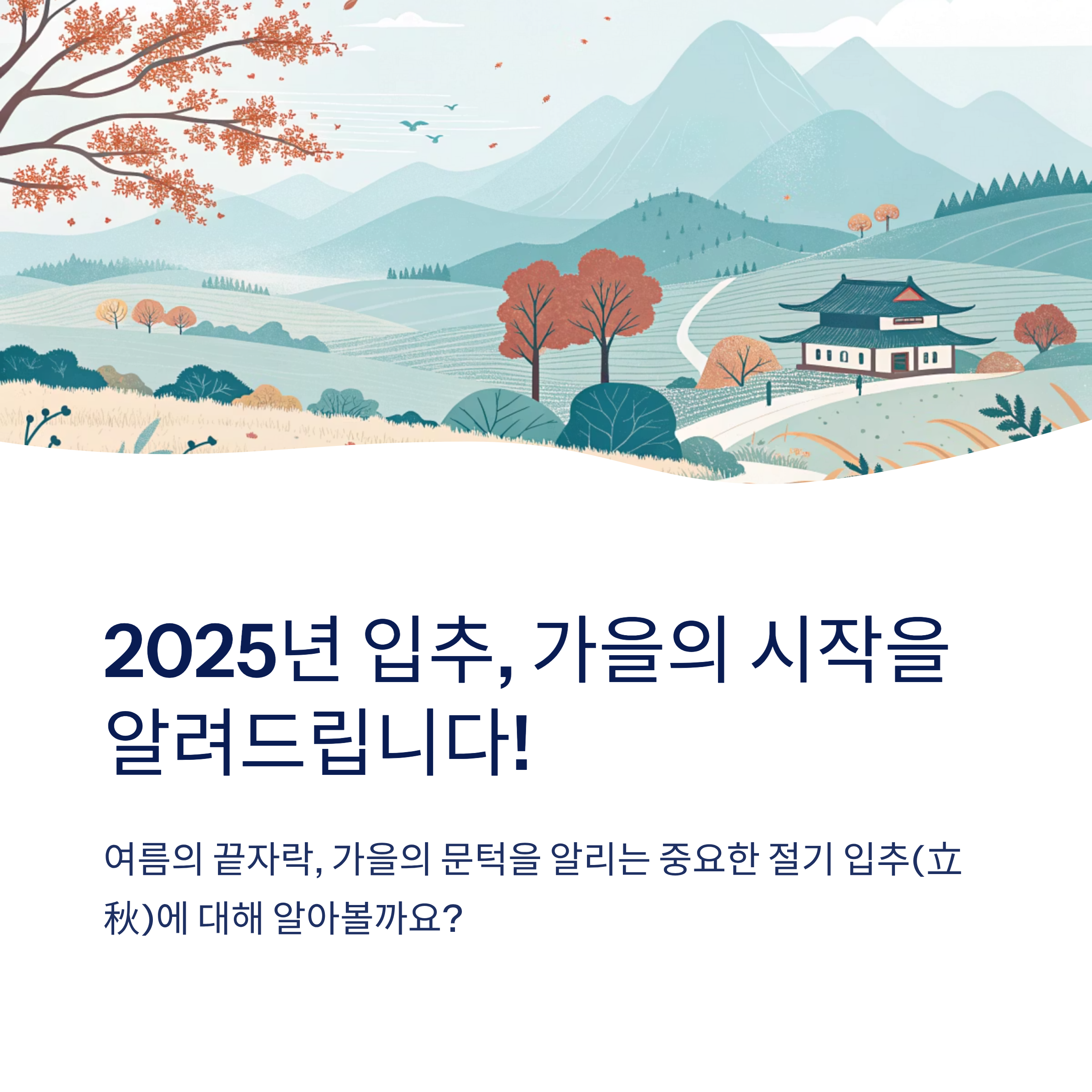 입추 날짜 2025년은 언제일까