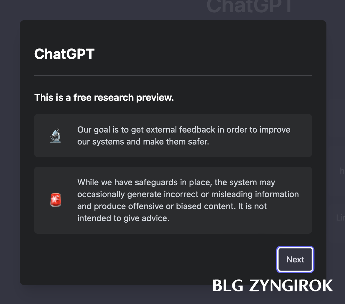 ChatGPT 사용 설명 모습이다.