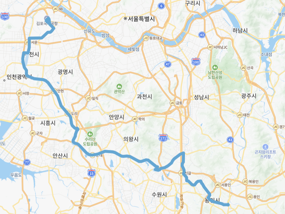 부천-서울-수원-용인-8165번-버스-노선-지도