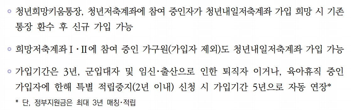 청년 내일 저축 계좌 대상