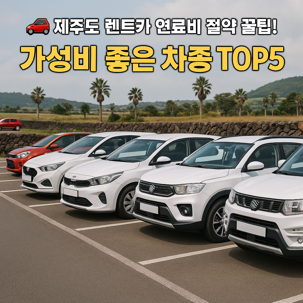 🚗 제주도 렌트카 연료비 절약 꿀팁! 가성비 좋은 차종 TOP5