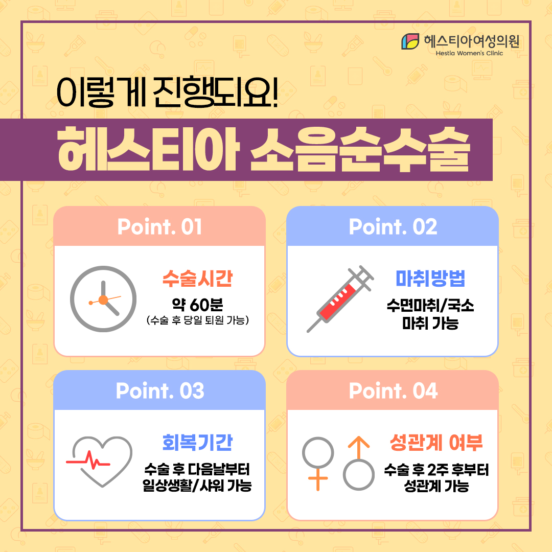 헤스티아 소음순수술 이렇게 진행돼요!