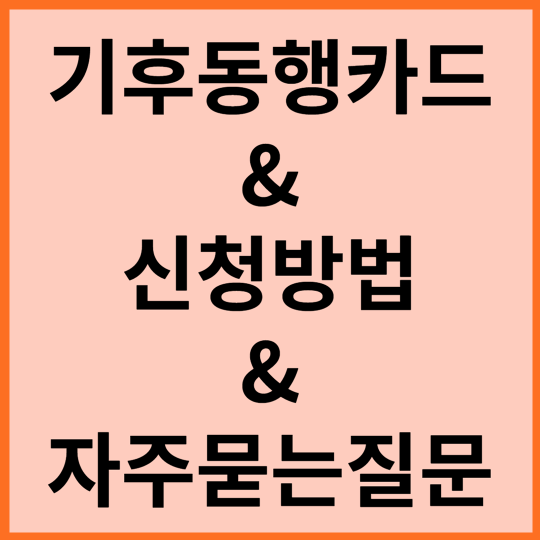 기후동행카드 실물카드 충전 및 판매처 총정리