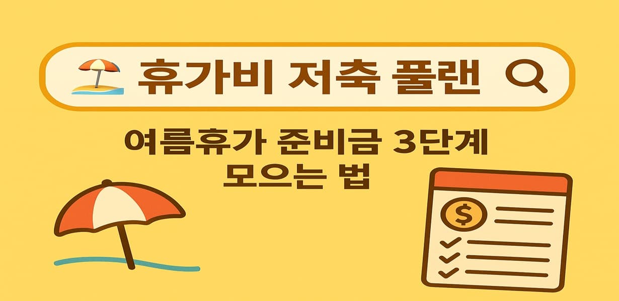 휴가비 저축 플랜을 주제로 한 썸네일 이미지