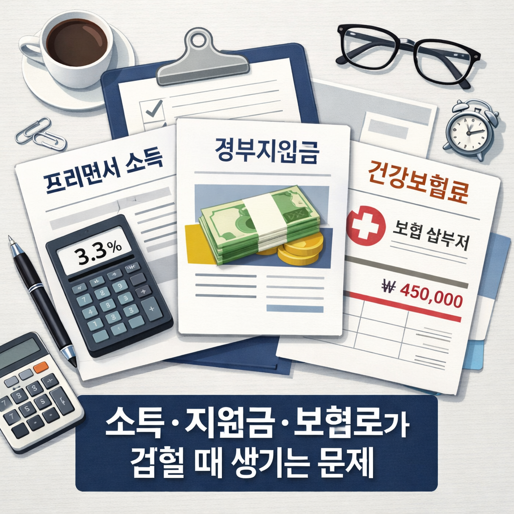 건강보험료&middot;정부지원금&middot;프리랜서