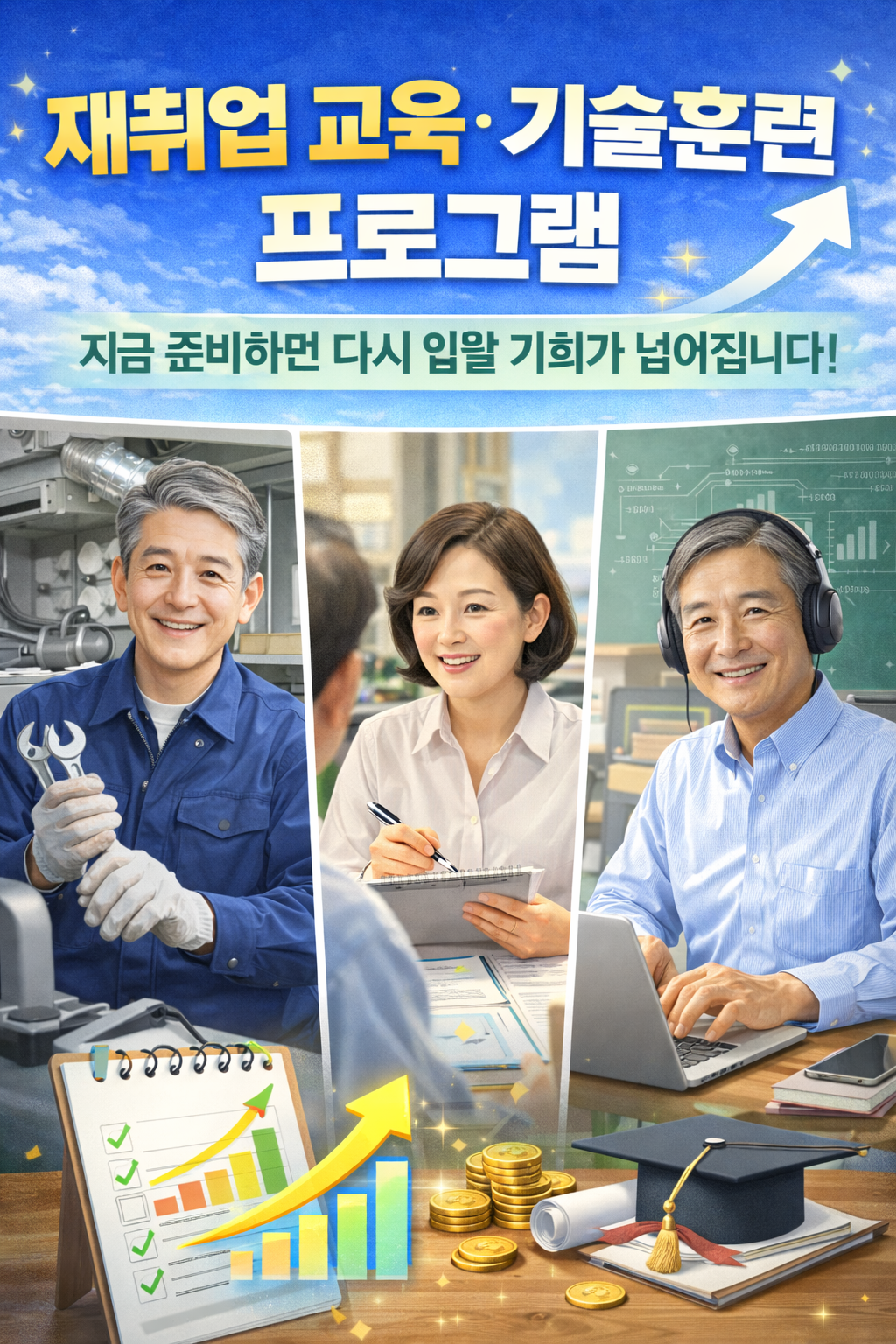 중장년층 재취업, 기술훈련, 지원정책