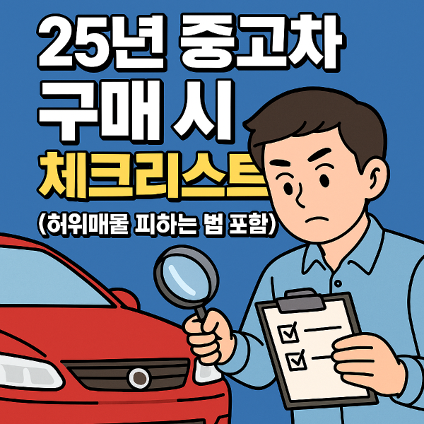 중고차 구매 체크리스트