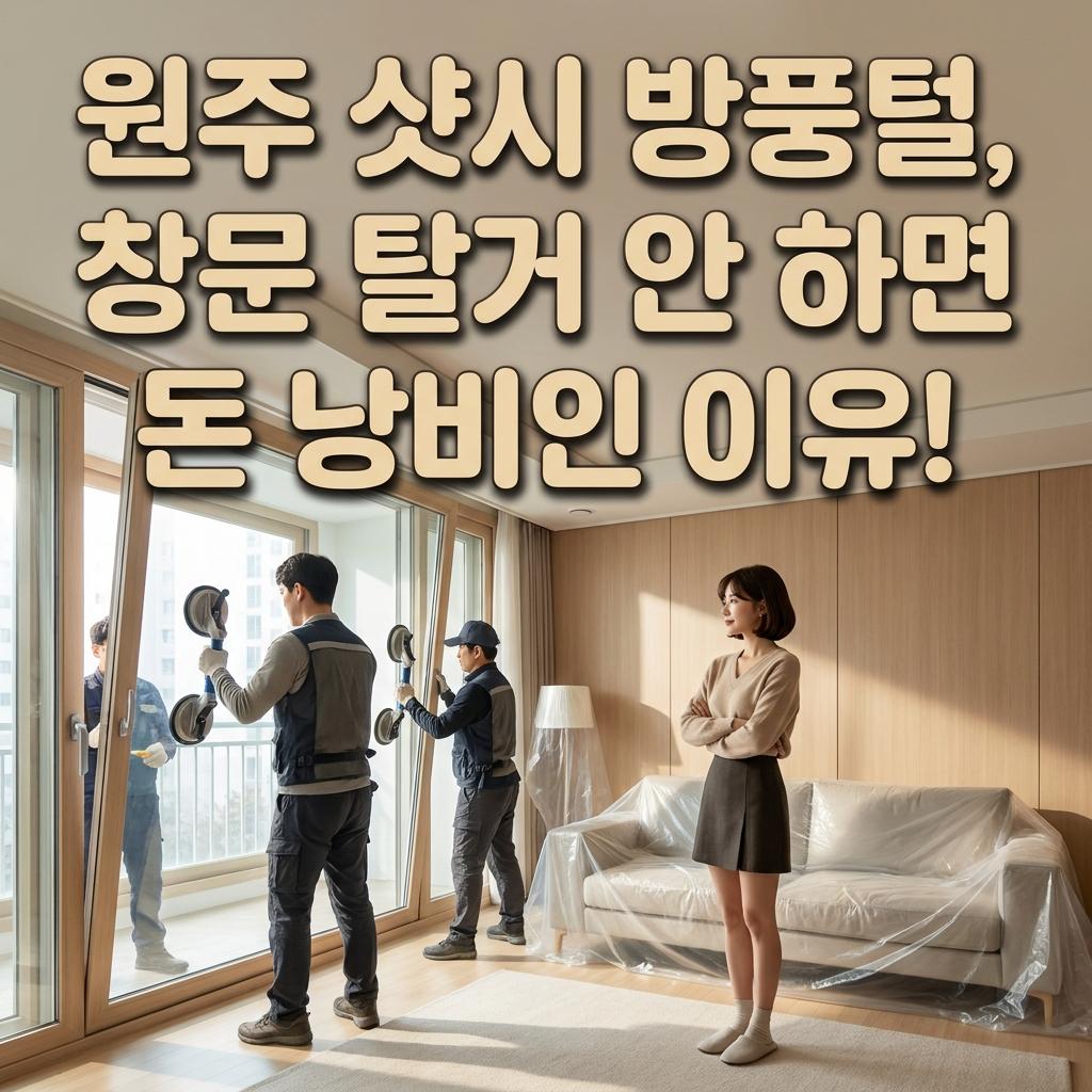 원주 샷시 방풍털 창문 탈거