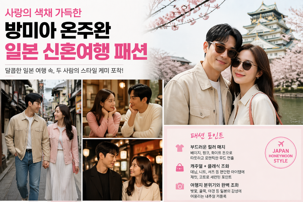 방민아&middot;온주완 일본 신혼여행 패션 완벽 정리