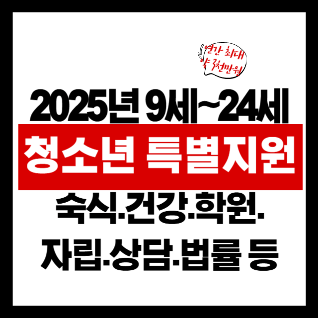2024년 위기 청소년 특별지원 사업 총정리
