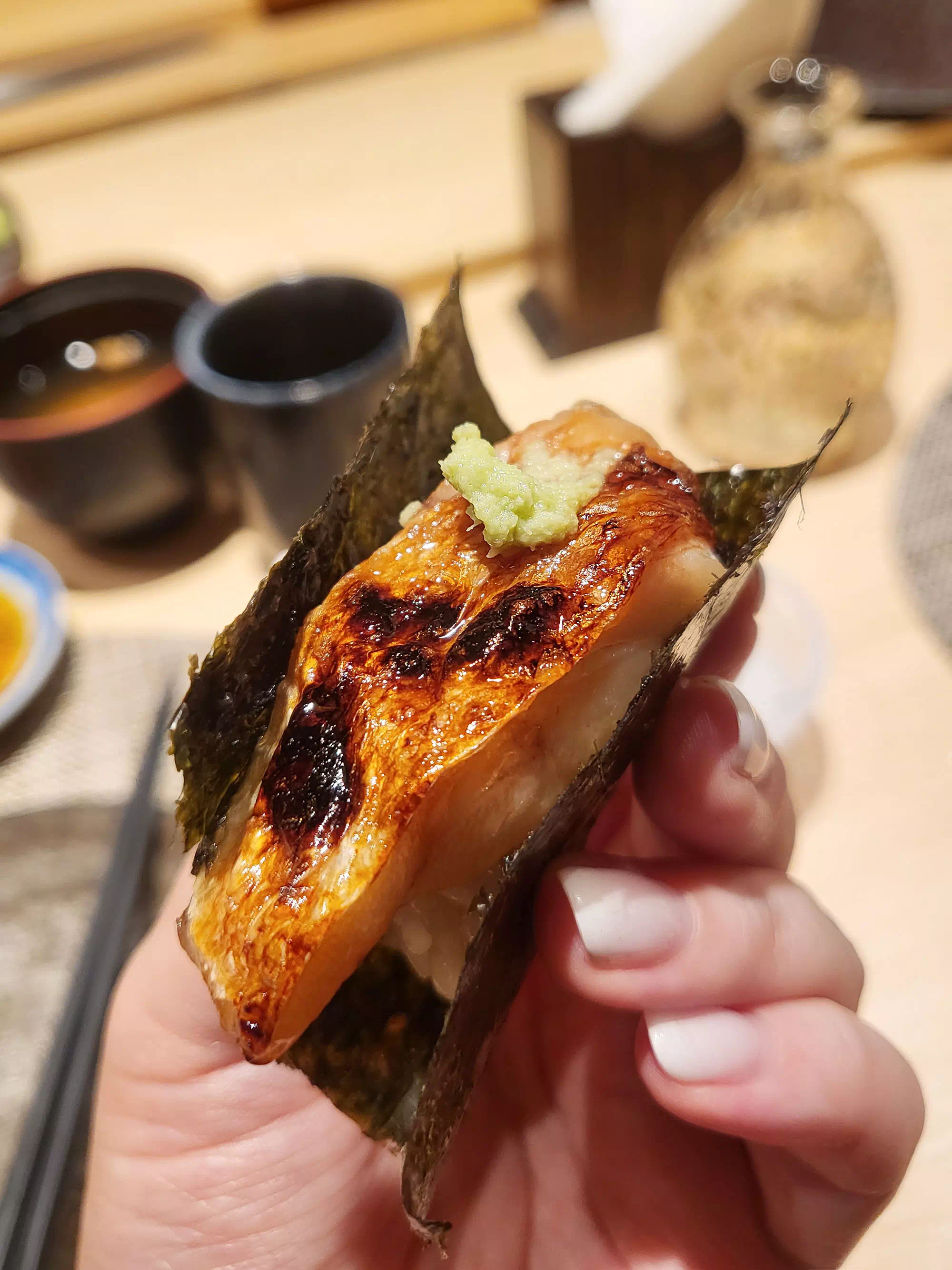 동태 초밥 윗면