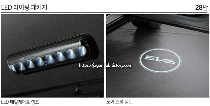 2026 EV6 LED 라이팅 패키지(LED 테일게이트 램프 + 도어 스팟 램프) KIA Genuine Accessories