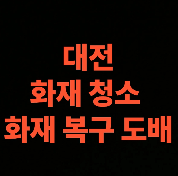 대전 화재청소 전문업체 후기, 도배부터 입주청소까지 화재 복구