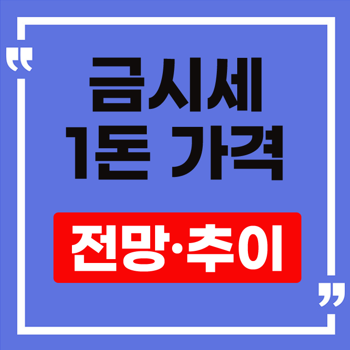 금시세 1돈 가격