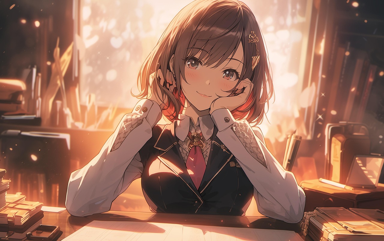 단발머리 여자소녀