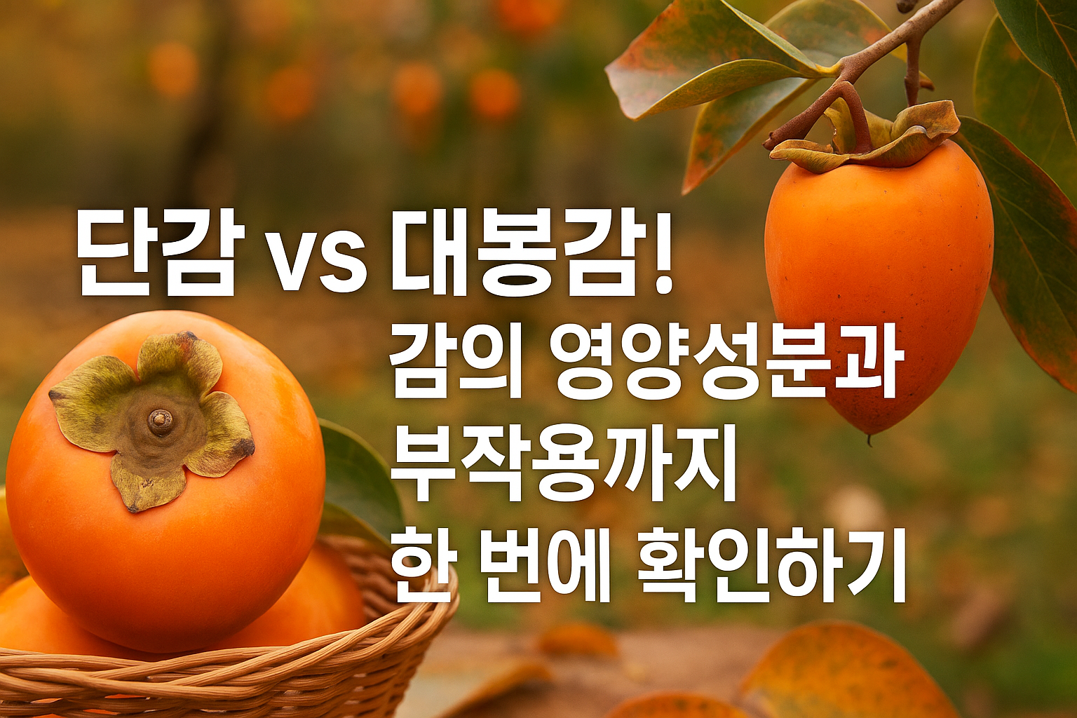 단감·대봉감 영양성분부터 부작용까지 한눈에