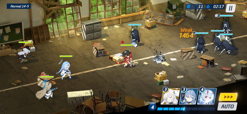 블루 아카이브 신비 속석 무과금 조합의 전투 GIF 이미지