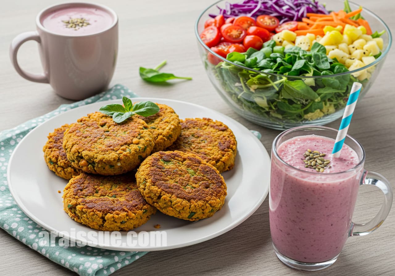 과일, 견과류, 통곡물이 포함된 건강한 스낵