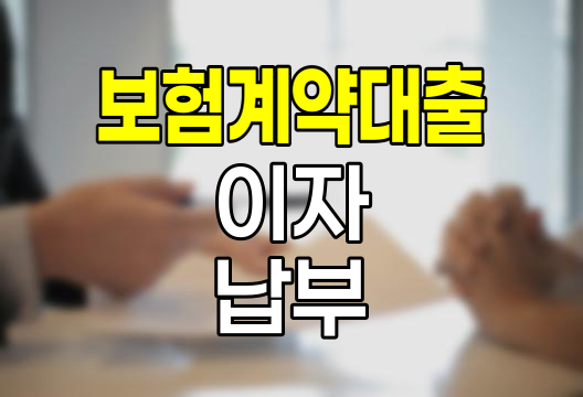 현대해상 보험계약대출 이자납부 방법