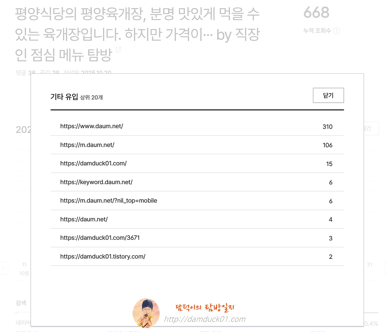 2025년 10월 21일 화요일 기타 유입