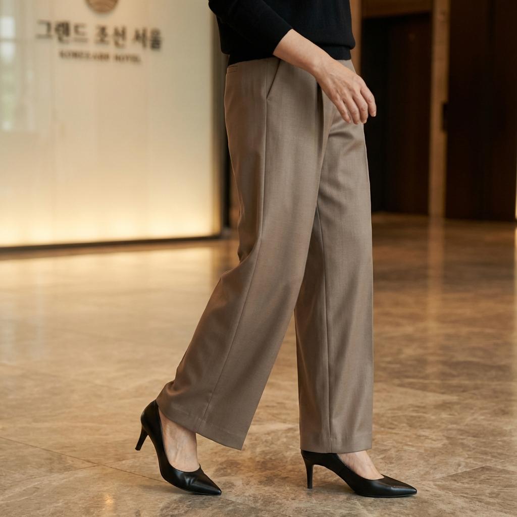하체 비만 고민 해결하는 찰랑거리는 와이드 팬츠 추천